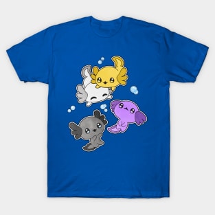 Nonbinary Axolotl LGBT Pride Flag T-Shirt